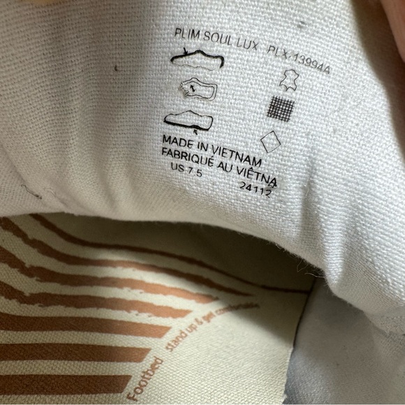 Taos Plim Soul Lux Leather White Sneakers, Women's Sz 7.5 Genuine Leather Shoes - Picture 14 of 14